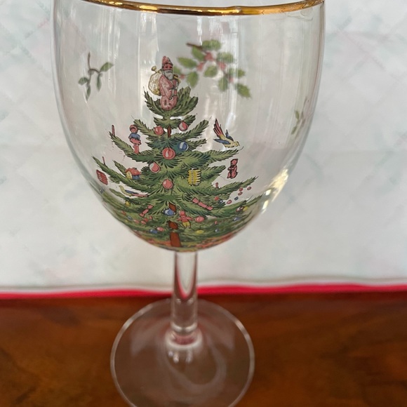 Spode Holiday Spode Christmas Tree Stemmed Wine Glasses 3 Poshmark